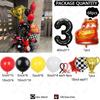 68PCS Cartoon Cars Series Lightning McQueen Red Yellow Black Latex Balloon Set 40inch Number Foil Ball Boy Birthday Party Favors