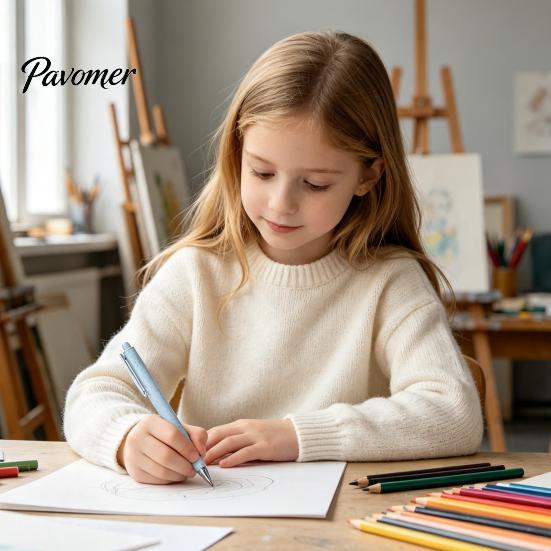 Eco Friendly Material Pens Straw Printed Ballpoint Pen, Smooth Writing Cream Colored Creative Stationery, 0.5mm Unique Handheld Fine Point Ink Pen for