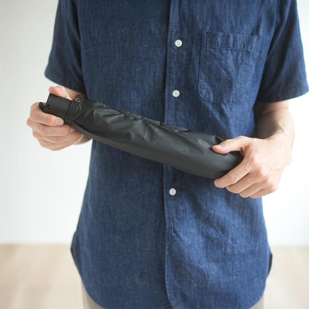 Komiya Shoten Folding Can Be Carried Without Can Be Used Like a Long and Ultra Double Umbrella, Folding, Umbrella, Men's Women's, Durable,