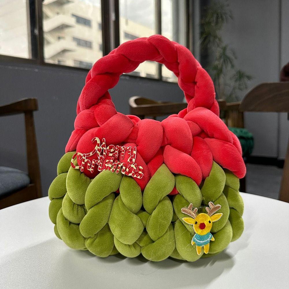 Large Capacity Knitted Storage Bag Coarse Cotton Chunky Knit Bag Crochet Tote Bag  Women/Girl