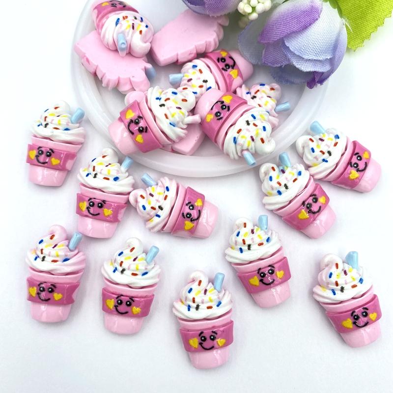 20pcs Hand Painted Resin Unicorn Flatback Cabochons For Hair Bow Centers DIY Scrapbooking Decor