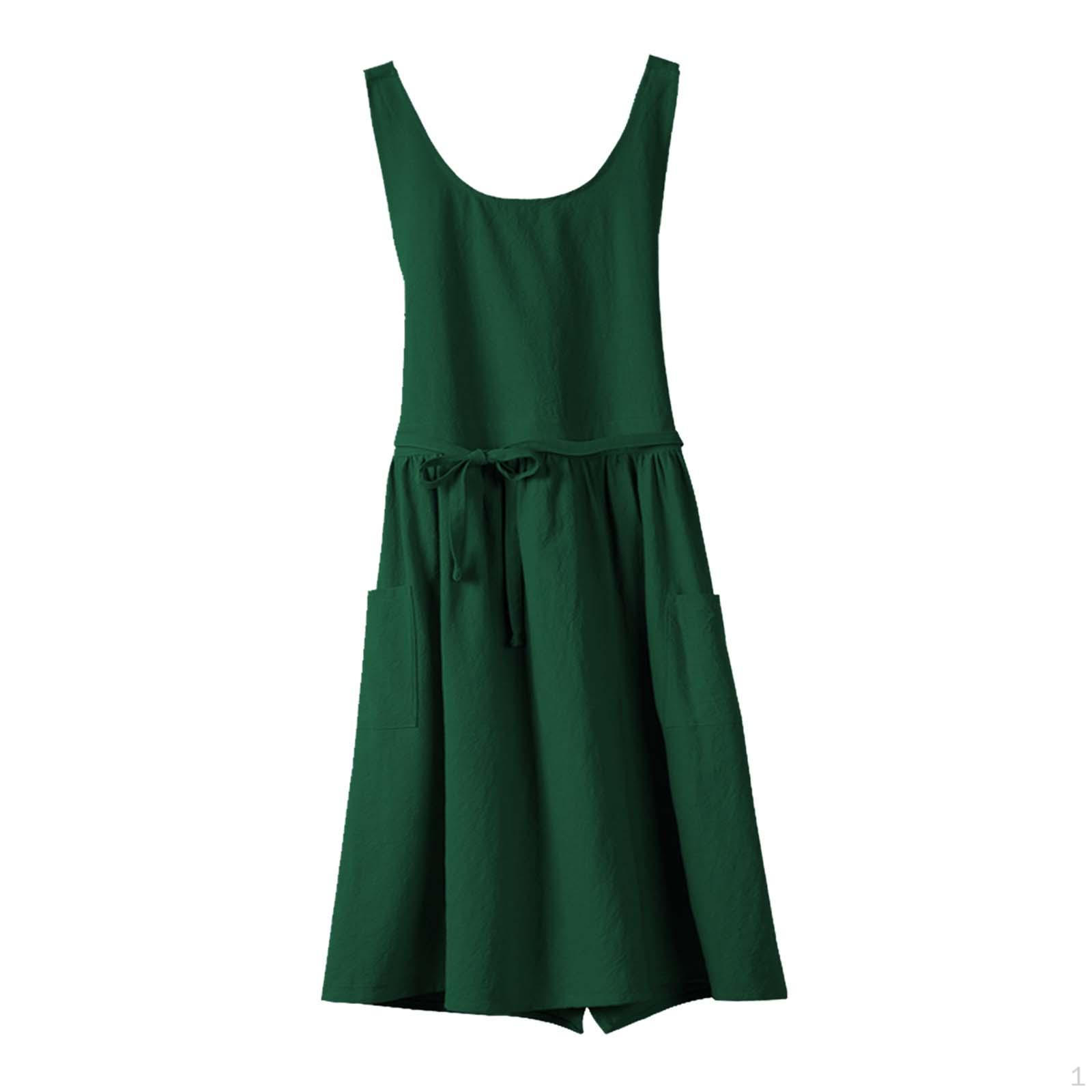 

Фартук шеф-повара из хлопка для кухни с круглым вырезом и карманами для садоводства и огорода