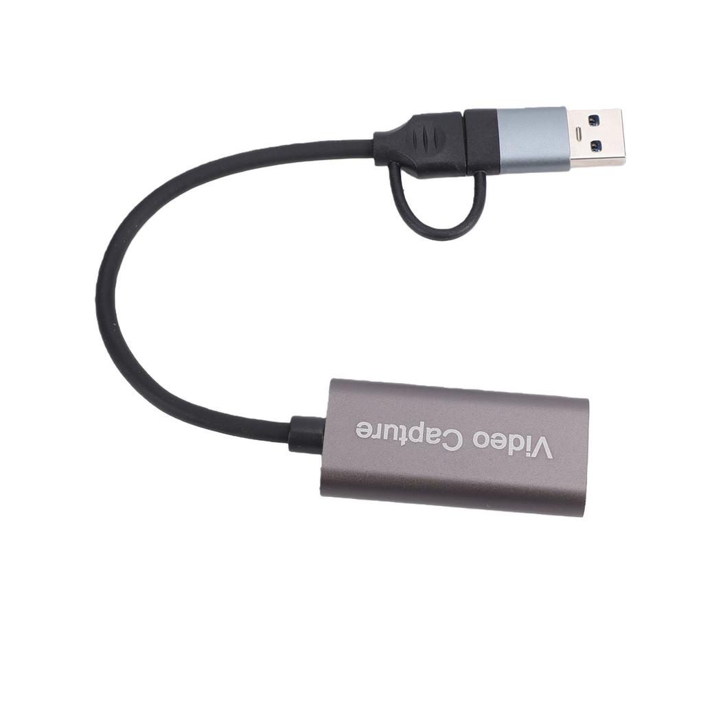 HD Multimedia Interface to USB and Type C Video Capture Card 4K Capture Card for Streaming Game Recording Low Latency
