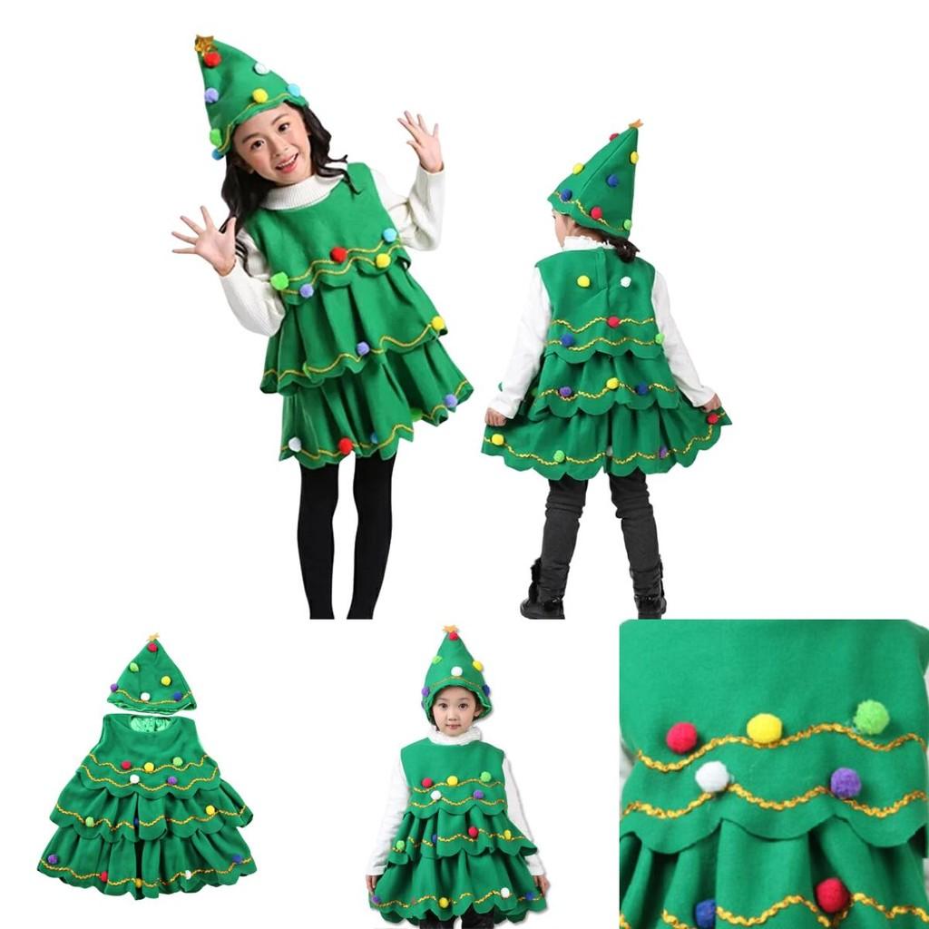 Hochwertige Weihnachtsbaum-Kleidung für Kinder Gestreiftes Design Perfekt für Rollenspiele