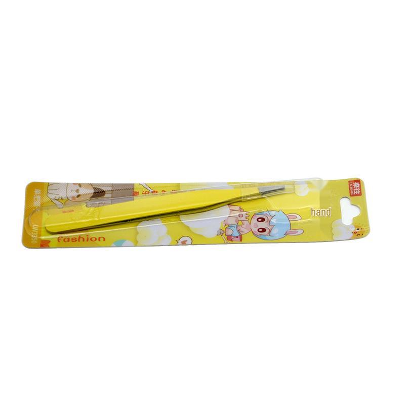 Colorful Cartoon Mini Tweezers for False Eyelashes with Straight/Bent Tip in Paper Card Packaging