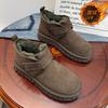 Fleece snow boots new winter cold-proof short tube Velcro thick-soled outdoor cotton shoes to keep warm