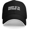 Daddy of The Birthday Girl Baseball Cap Polyester Casual Adjustable Hat for Adult