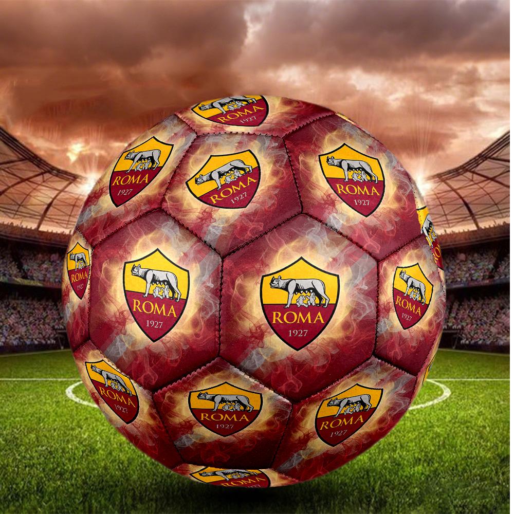 AS Roma Size 5 Football High Elastic Soccer Ball For Outdoor Competition Daily Training Play
