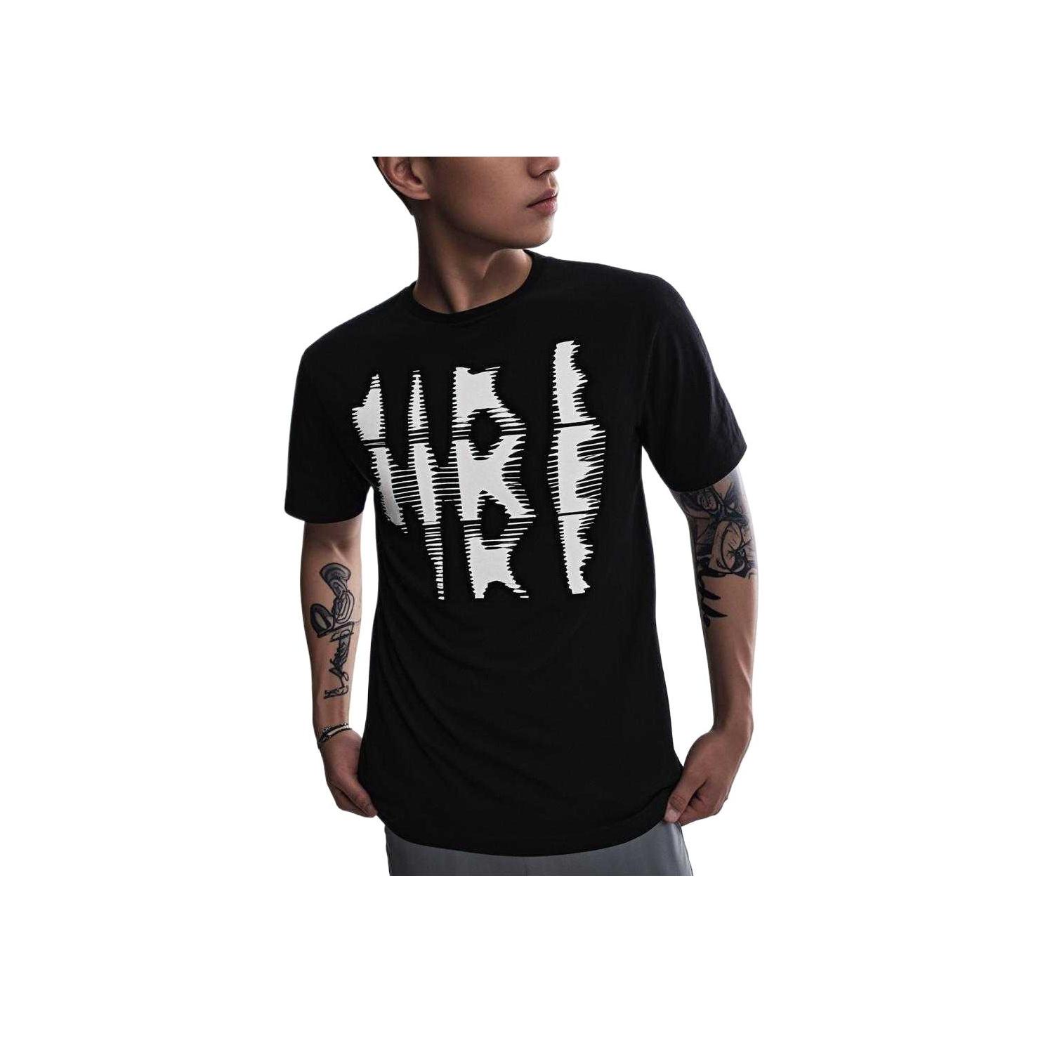 

Nike Dri-Fit UV Fashionable Simple Stylish Short Sleeve T-Shirt Men Tops Black HJ3075-010 XL