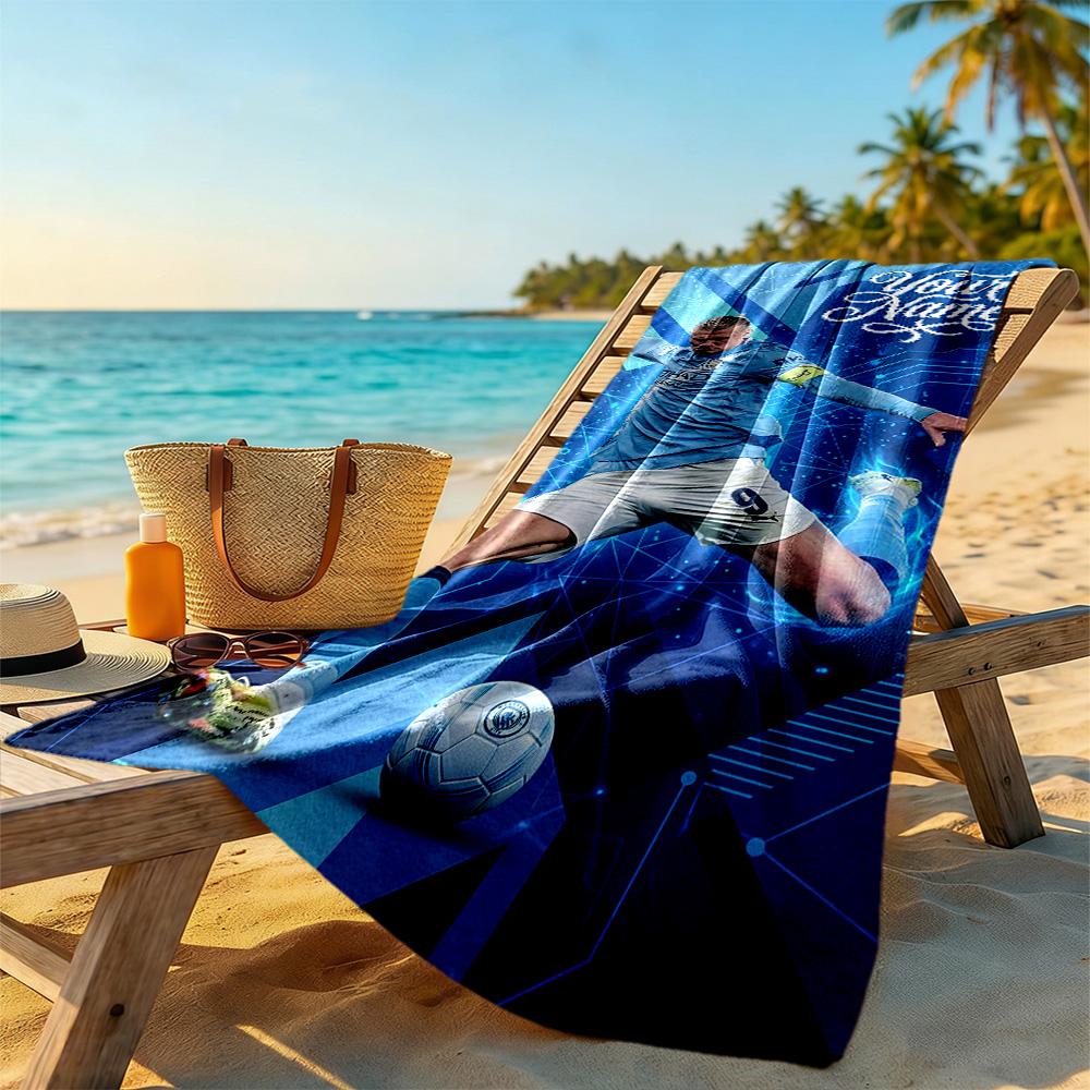 Haaland Customized Name Beach Towel Super Soft Absorbent Portable For Swimmingbeachcamping Travel Beach Accessoriesgym