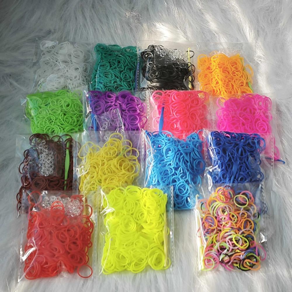 Zestaw do robienia bransoletek z gumek, 2000 szt.-7260 szt., Zestaw do robienia bransoletek na krosnach, Zapasowe gumki, Bransoletki DIY, Prezent urodzinowy dla dziewczynki, Zabawki