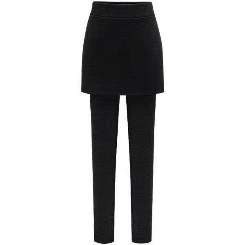 

Korean Fleece-Lined Pleated Skirt Leggings for Winter M (80-95 Jin)