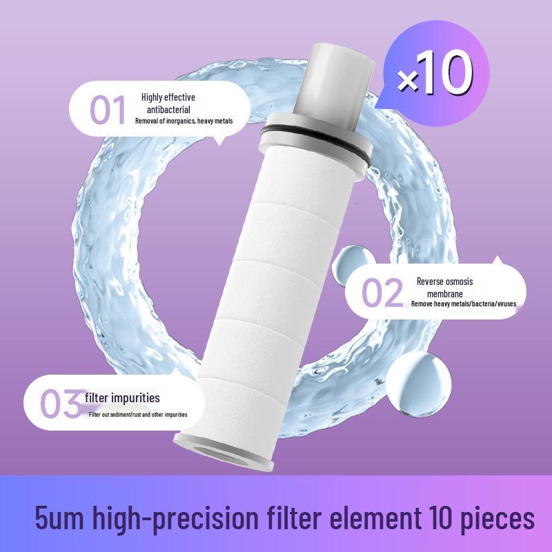 Lotus Head Universal Travel Shower Filter - Powerful Mini Showerhead for Hotels