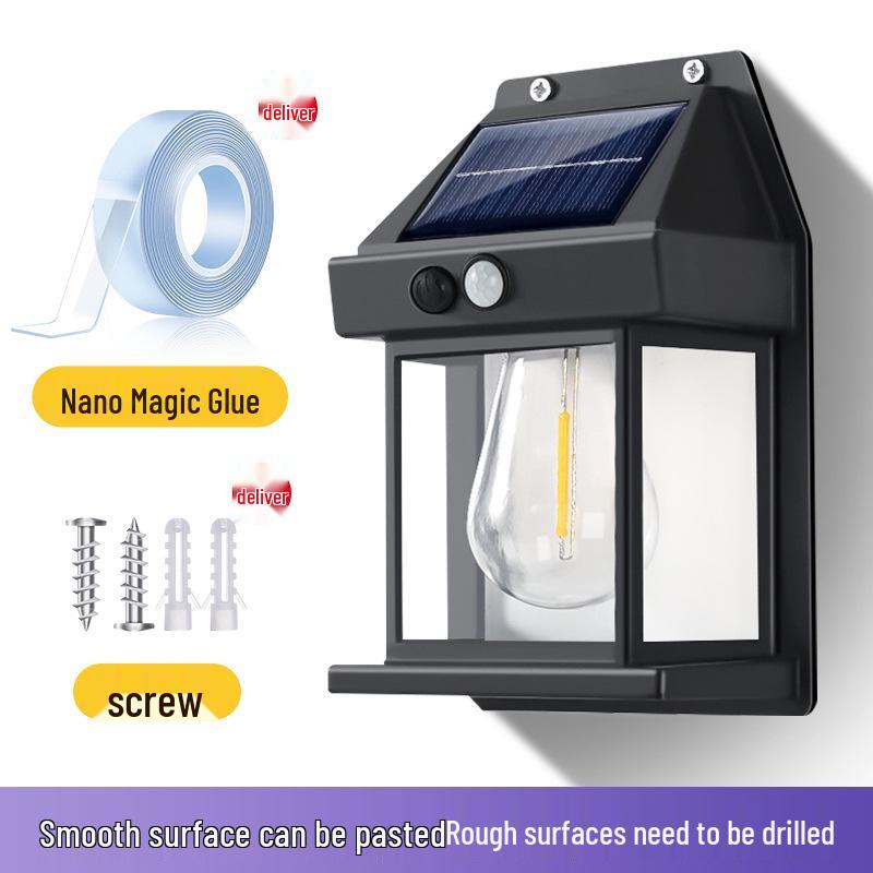 Solar-Außenwandleuchte wasserdicht für Hof, Villeneingang und Gartenpatio