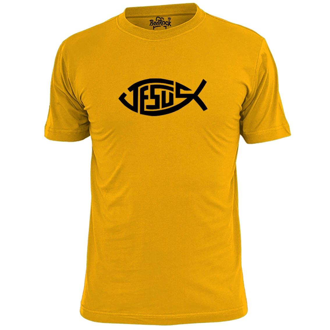 Mens Jesus Christian Fish v2 T shirt Religion Christianity Bible XL