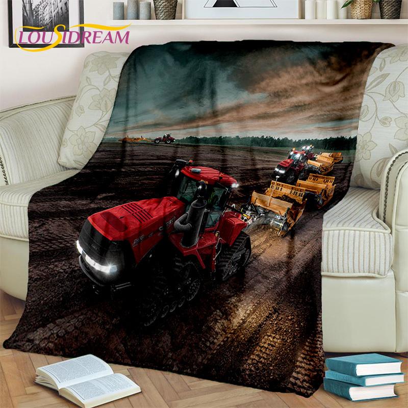 Truck Car 3D Series Retro Tractor HD Blanket,Soft Throw Blanket for Home Bedroom Bed Sofa Picnic Travel Office Cover Blanket Kid