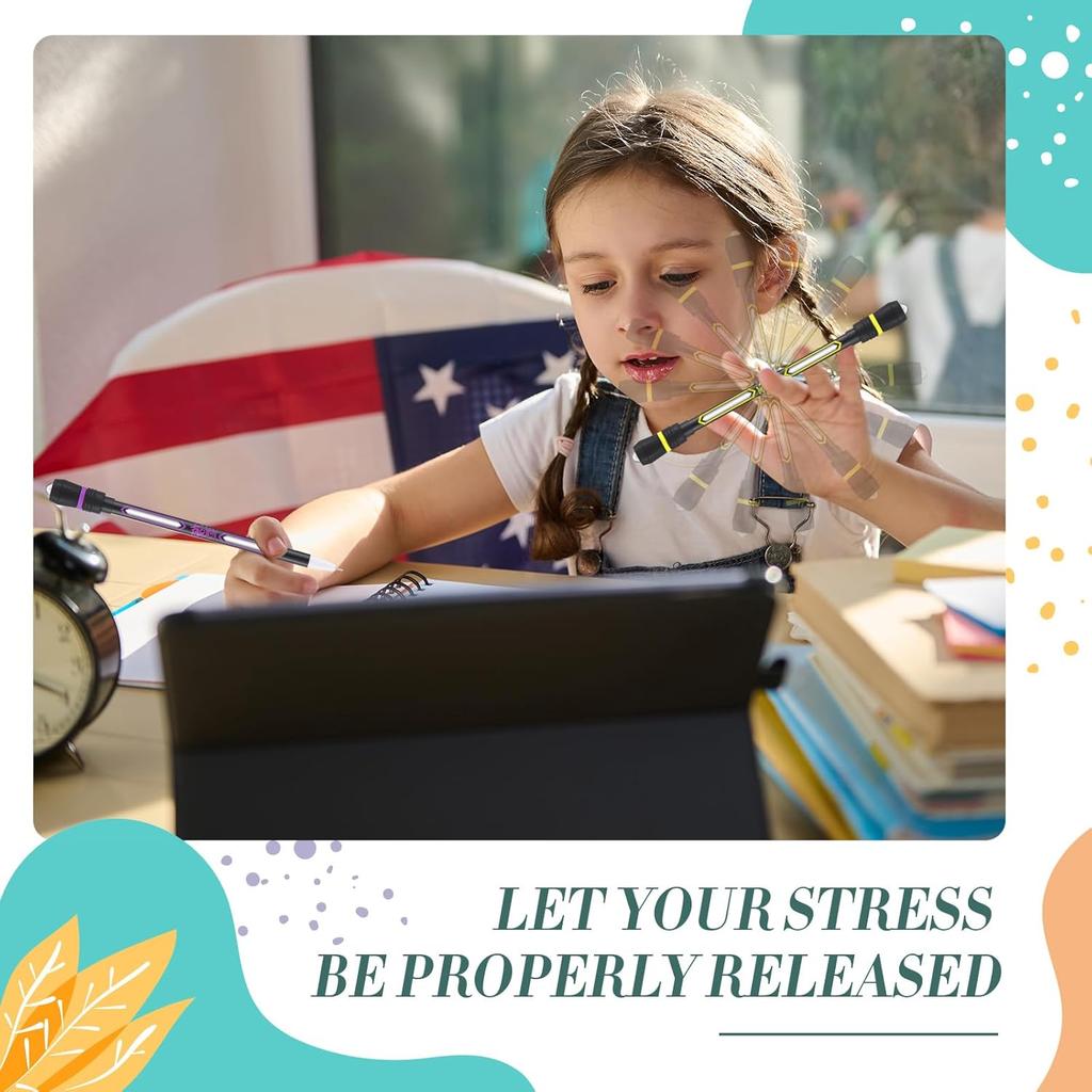 4/1Pcs Stress Relief Spinner Pen Adult Kids Antistress Spinning Pen Fidget Spinner Anti-slip Hand Spinner Stress Toy Ballpoint