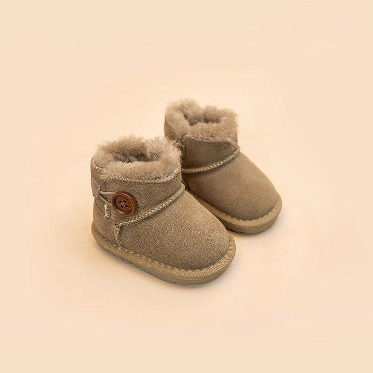 Winter new baby cotton shoes velvet warm snow boots men and women children soft-soled baby toddler shoes