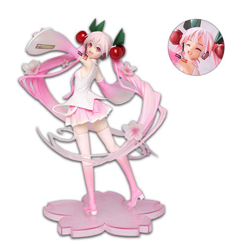 Piosenkarka Wirtualna Hatsune Miku Figurki Akcji PCV Model Dziewczyny Różowa Lalka Anime