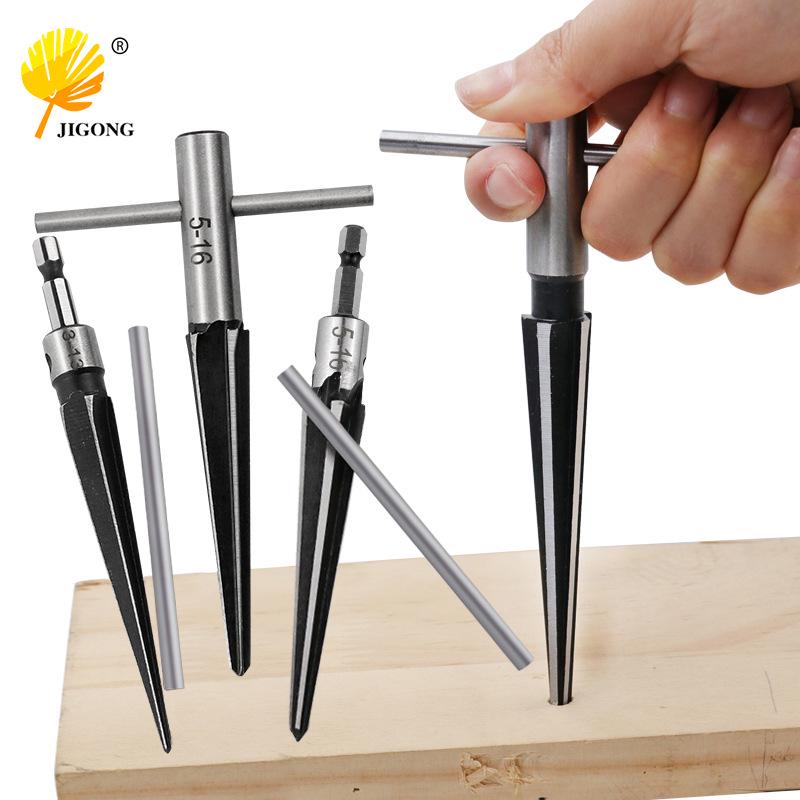 Hex Shank Taper Reamer 3-13mm Woodworking Chamfer Tool, Expanding 5-16mm