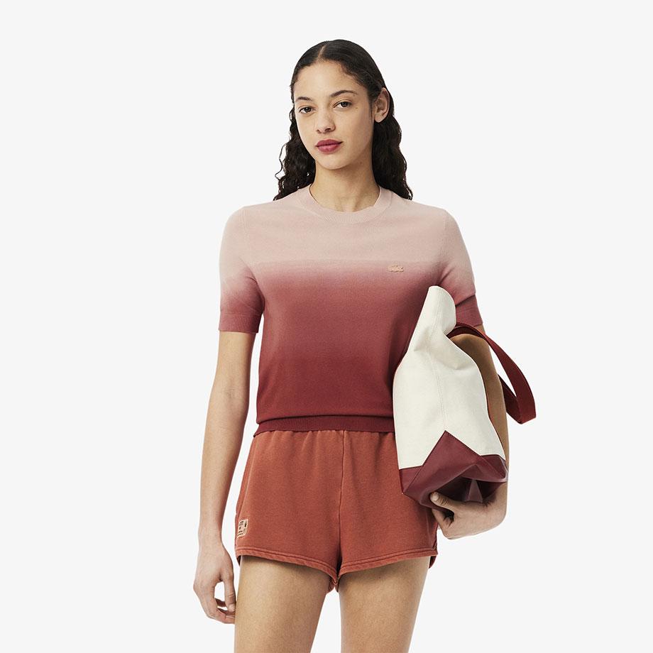 Lacoste Women's Gradient Short-Sleeve Sweater AF9281-55GGTI