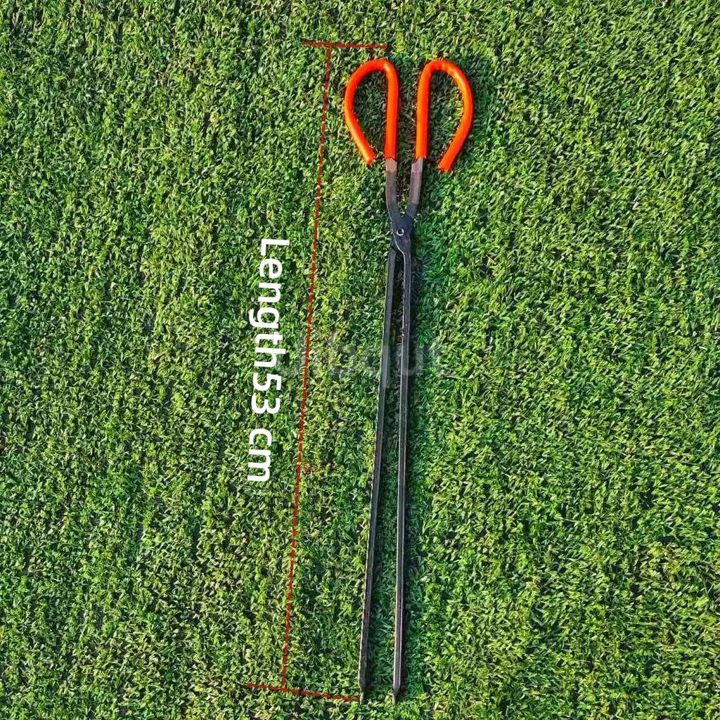 Stainless Steel Fire Tongs Coal Grabber Trash Picker Household Vintage Extended Kitchen Coal Grill Tongs Large and Small Sizes