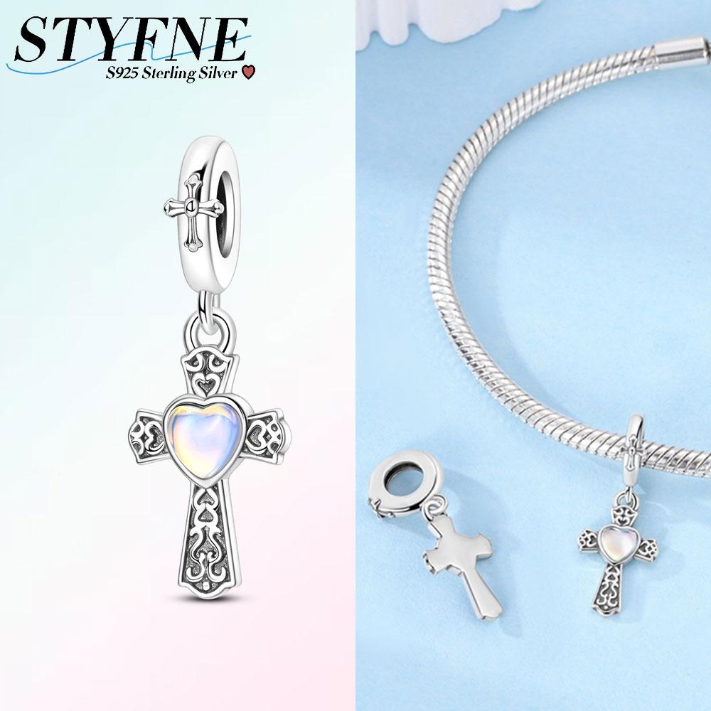 

Girl Original Charms Metal Retro Sacred Crucifix Pendants Fit Plata Bracelets Ideal for Accessory Making Fine Gifts Elegant Fashion Beautiful Lovely