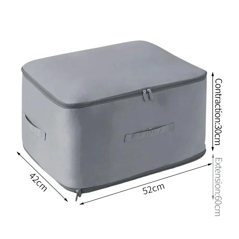 Kompressions-Bettdecken-Aufbewahrungstasche, Aufbewahrungsbeutel, extrem platzsparend, selbstkomprimierender Organizer, Schrank-Organizer mit großer Kapazität