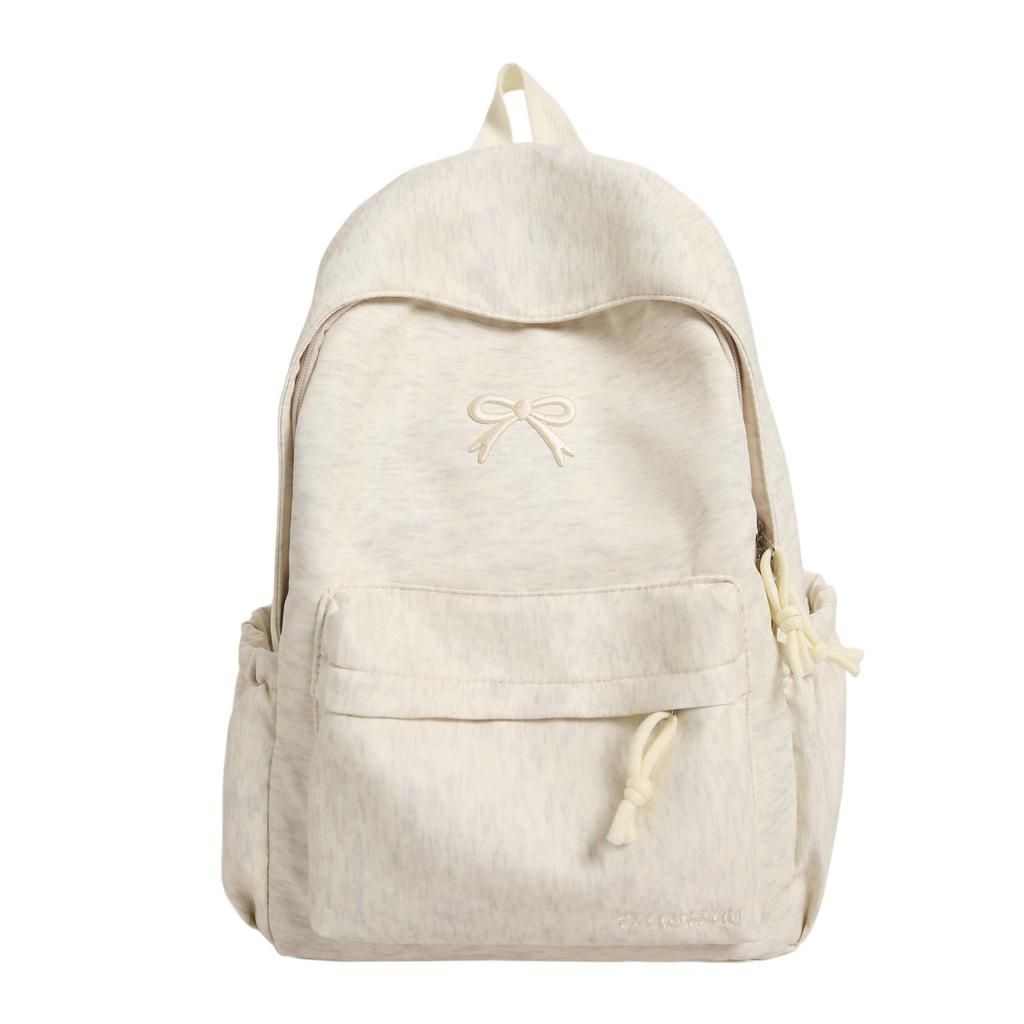 Schoolbag feeling schoolbag junior high school girl cute girl heart fashion bag bow backpack college student simple bag backpack