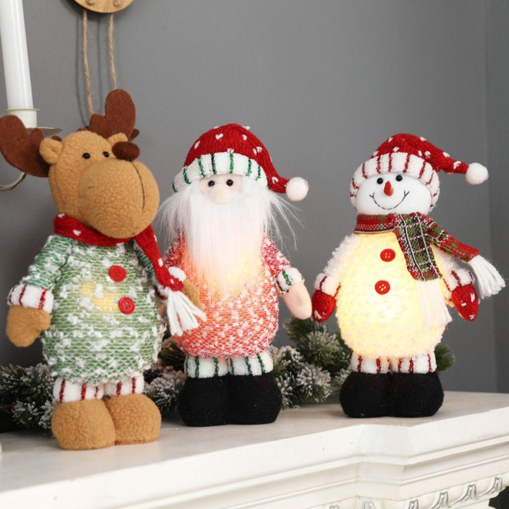 Snowman Christmas Decorations Santa Claus Party Gifts Happy New Year Christmas Standing Doll Home