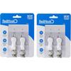 Key Hook Hanger, No-Drill Keyring Holder Kit, White, 2 Pack, Quick Tall for Any Standard Wall Plate