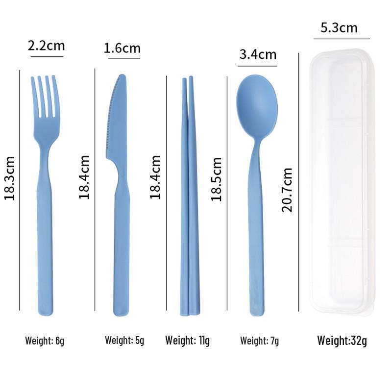 Cross-Border PP Tableware Set: Portable Knife, Fork, Spoon, Chopsticks - Custom Logo Available