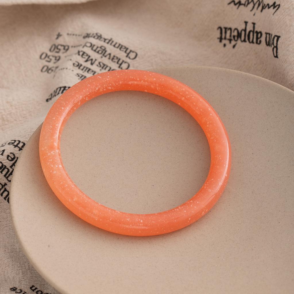 Retro Medium Plain Circle Smudge Round Bracelet Simple Temperament Acrylic Bracelet Niche Design Jewelry