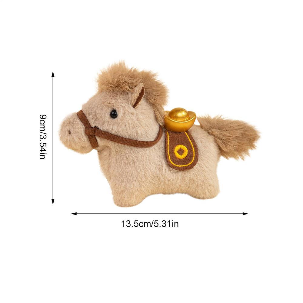 2026 New Year Home Decor Ornaments Chinese yuan Bao Good luck Chinese Plush Horse New Year Mascot Decor for The Year Of Horse
