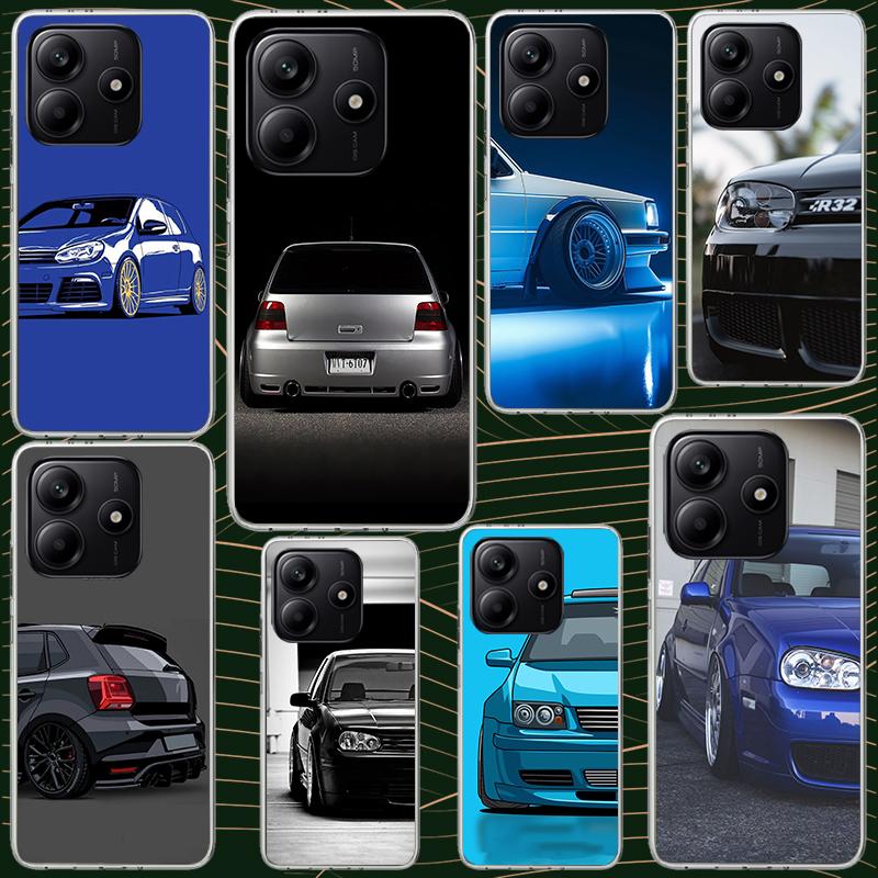 Cool MK4 MK5 Golf Car Case for Xiaomi Redmi Note 14 13 12 11 Pro Plus Phone Cover 14S 12S 11S 11E 11T 10S 10 9S 9 Silicone Funda