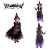 Halloween Children Black Witch Cosplay Costume Fancy Dress Party Dress Suit Girl
