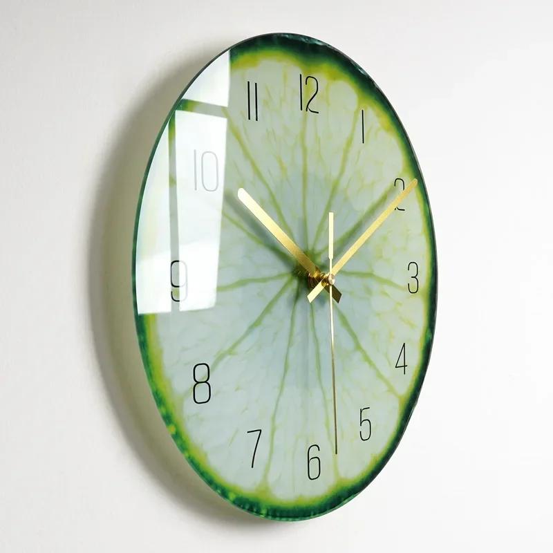 Bedroom Glass Wall Clock Nordic Large Modern Kitchen Wall Clocks Thick Watches Novelty Living Room Watch Home Decor M2R3O9
