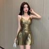 Bar Disco Pleated Backless A-Line Dress - Sexy Niche Design, Hot Girl Style