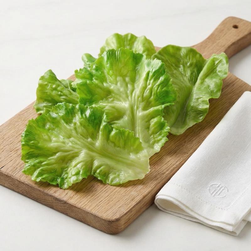 Realistic Lettuce Simulation Model Artificial Vegetable Decor for Bakery Display Shop Window Party Buffet Table Setting