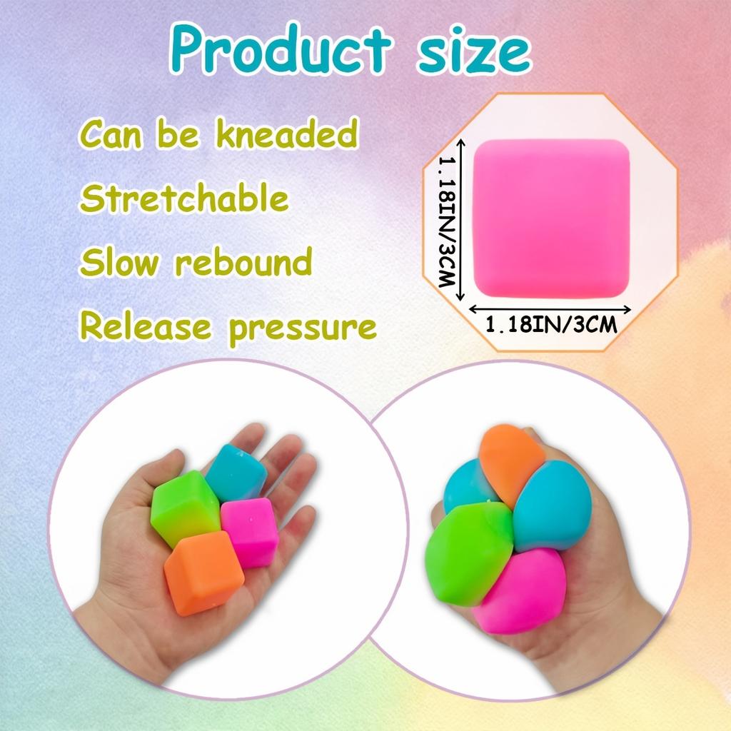 1Pcs Relax Squishy Cubes - Slow Rising Fidget Toys For Youngsters & Students, Christmas Stocking Stuffers & Party Favors