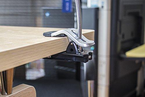 Sutekus Stand Magnifier, Magnifying Glass, Reading Magnifier with LED Light, Clip-on Compatible, 11cm/13cm Lens Diameter, 2.5x/5x Magnification, Perfe