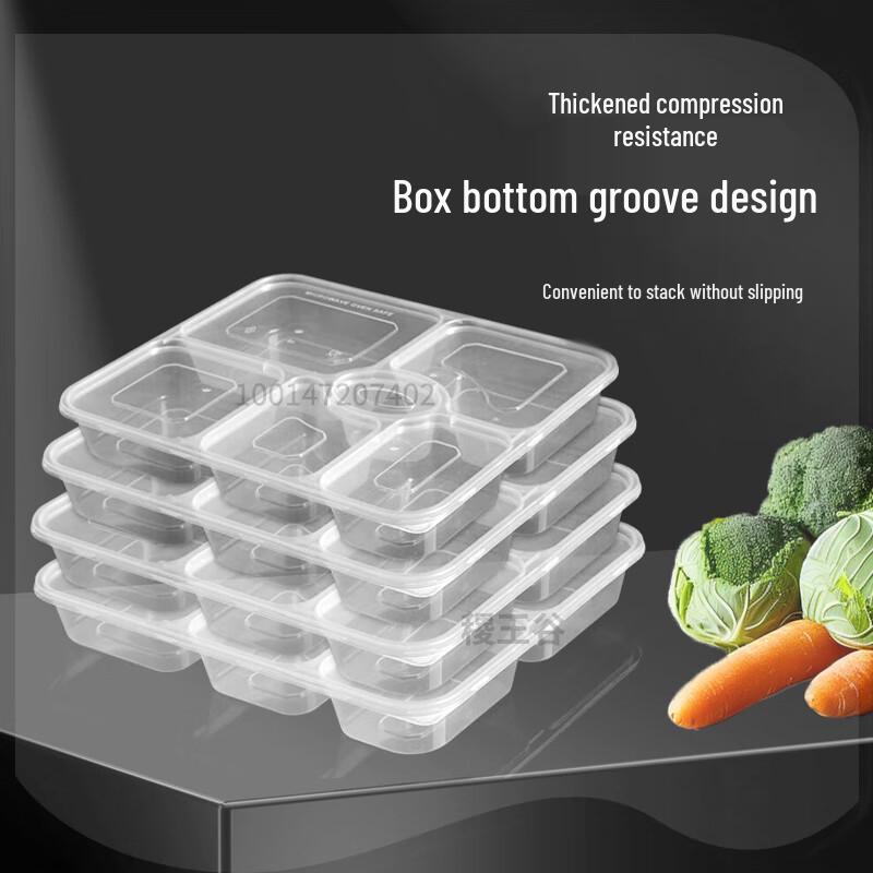 Jiwanggu Einweg-Lunchbox mit 6 Fächern