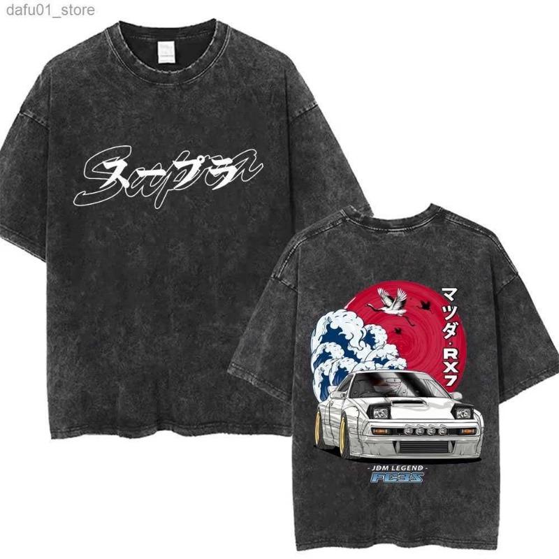 Naruto Sage of Six Paths T Shirt Magatama Vintage Acid Wash Streetwear Oversized Retro Anime Graphic Cotton Women Tees Clothing