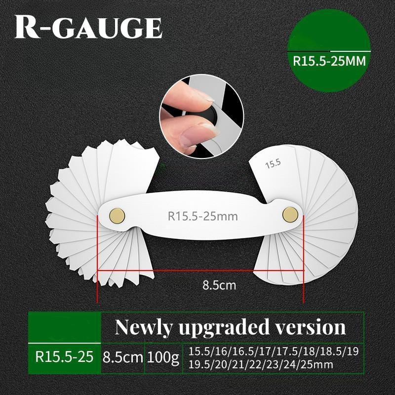 Stainless Steel R Gauge Complete Set Rounding Measuring Instrument High-precision Radius Gauge R Angle Radian Fillet Measuring