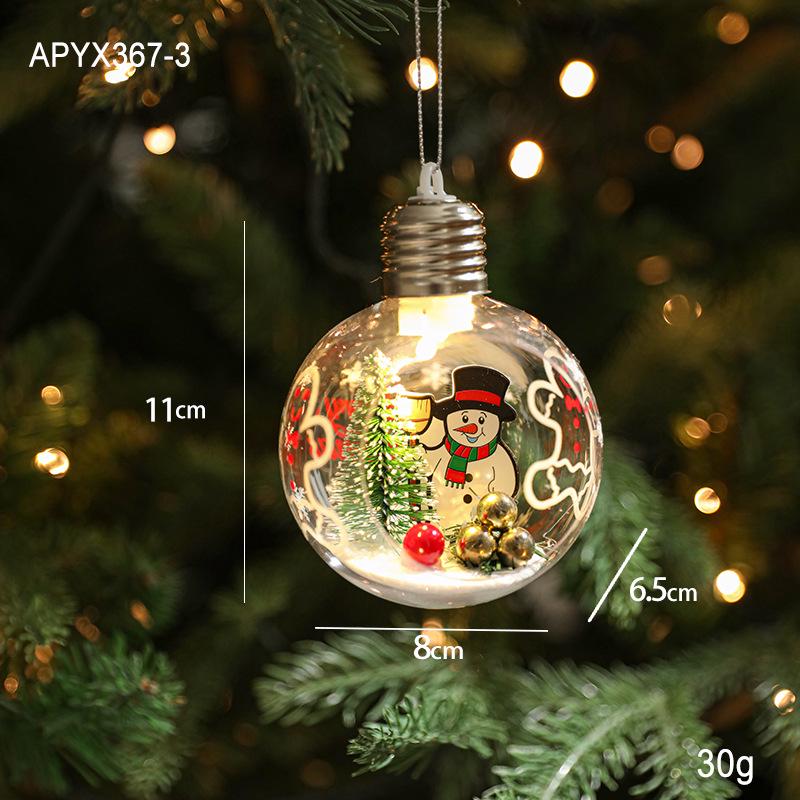 Creative Santa Claus Transparent Christmas Tree Hanging Ornament