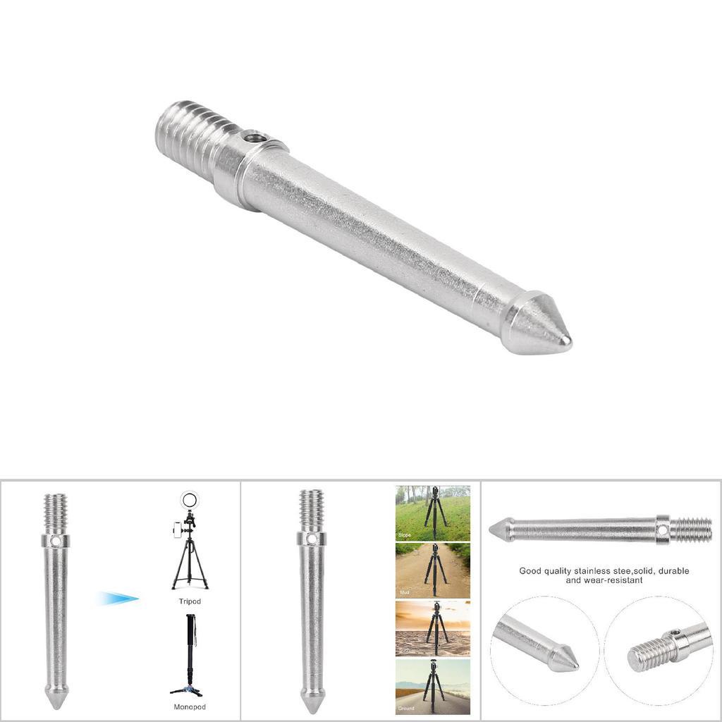 Metal Spike Mount Adapter for Tripod Monopod with 3 8 Inch Screw Thread Camera Accessories