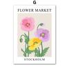 Flower Poster Canvas Painting Abstract Art Flower Market Print Nordic Style Wall Art Picture for Living Room Home Decoration