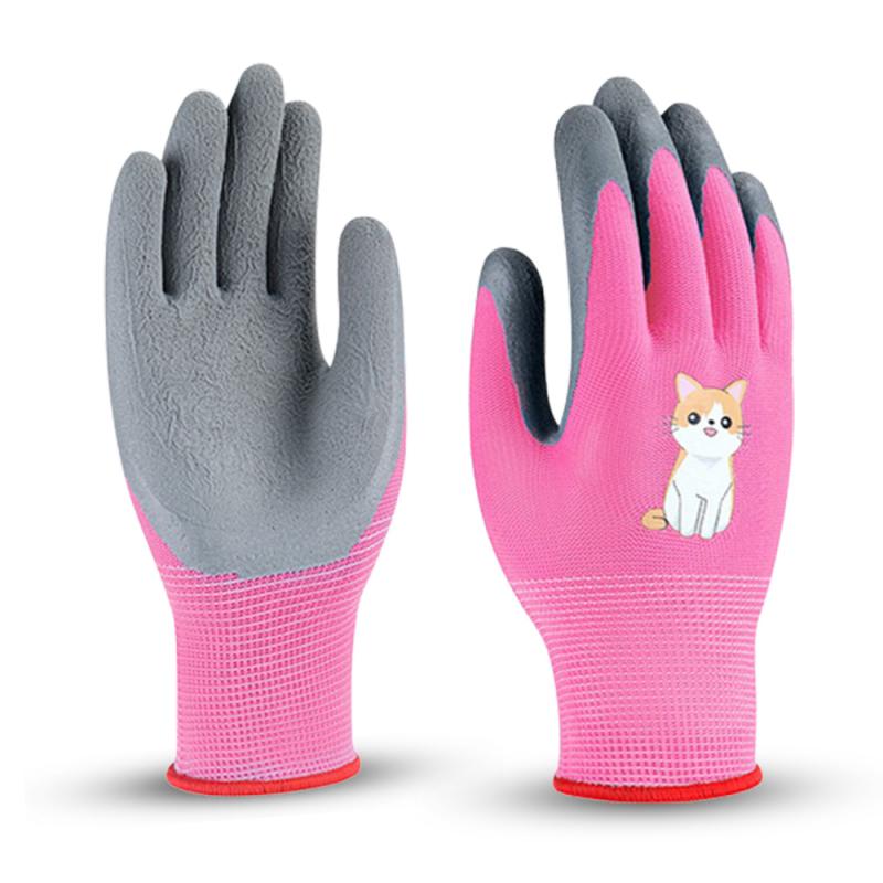 Gardening Gloves Kids Durable Waterproof Garden Work Gloves Non-Slip Children Safety Yard Work Gloves Portable Garden Supplies