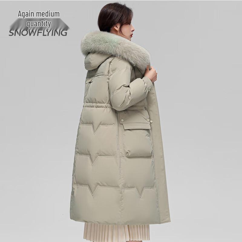 

Женский длинный зимний пуховик XueZhongFei с воротником из лисьего меха M