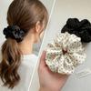2Pcs Minimalist Polka Dot Imitation Silk Hair Scrunchies Women Elastic Hair Loop Soft Ponytail Holder Hair Accessories